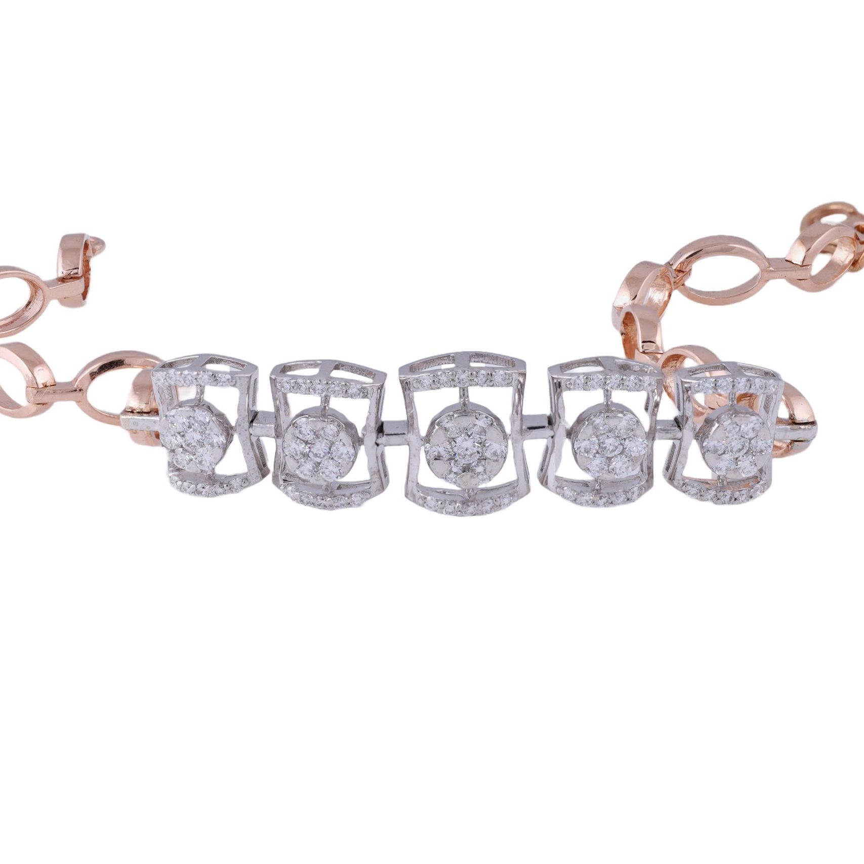Geometric Gleam Diamond Bracelet