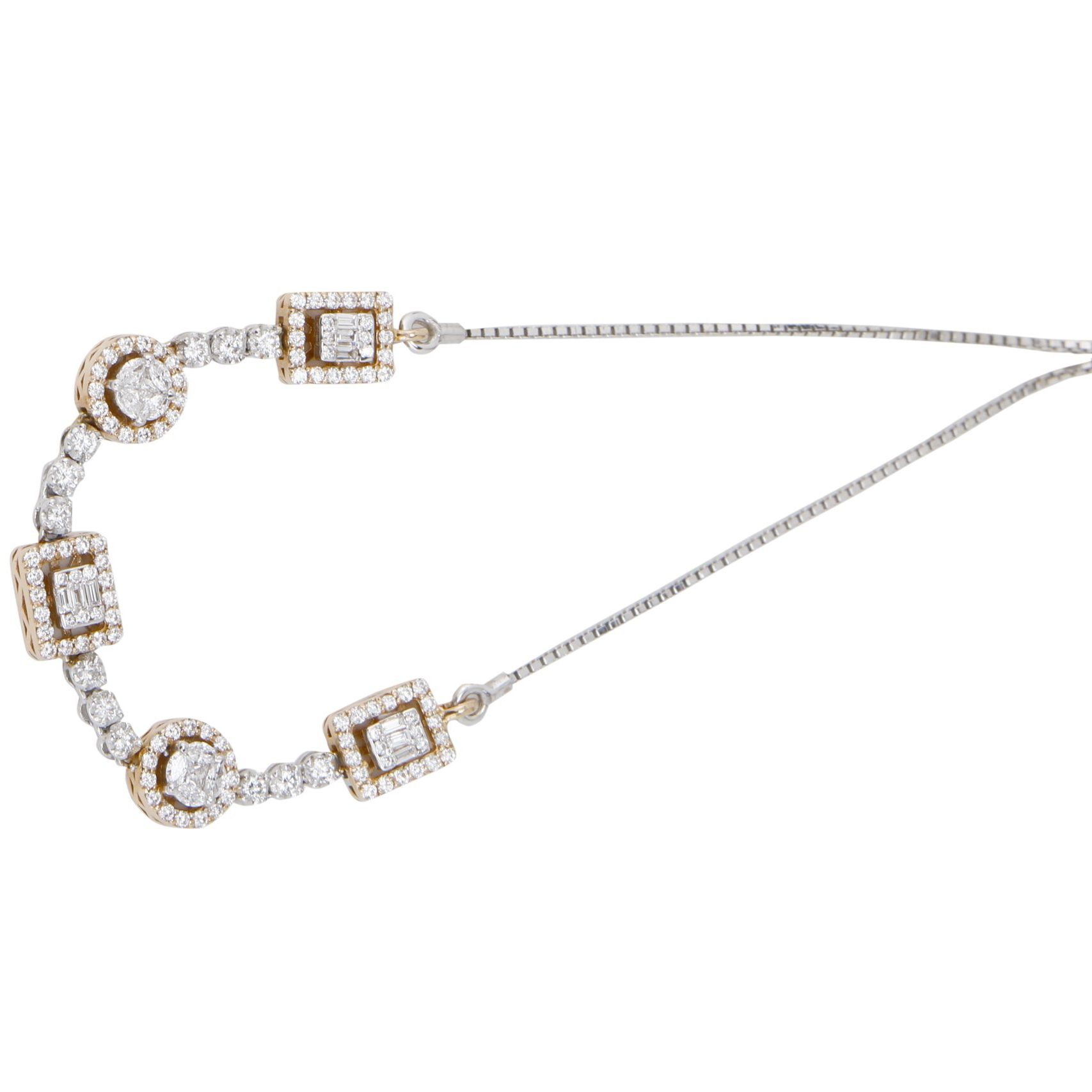 Geometric Diamond Adjustable Bracelet