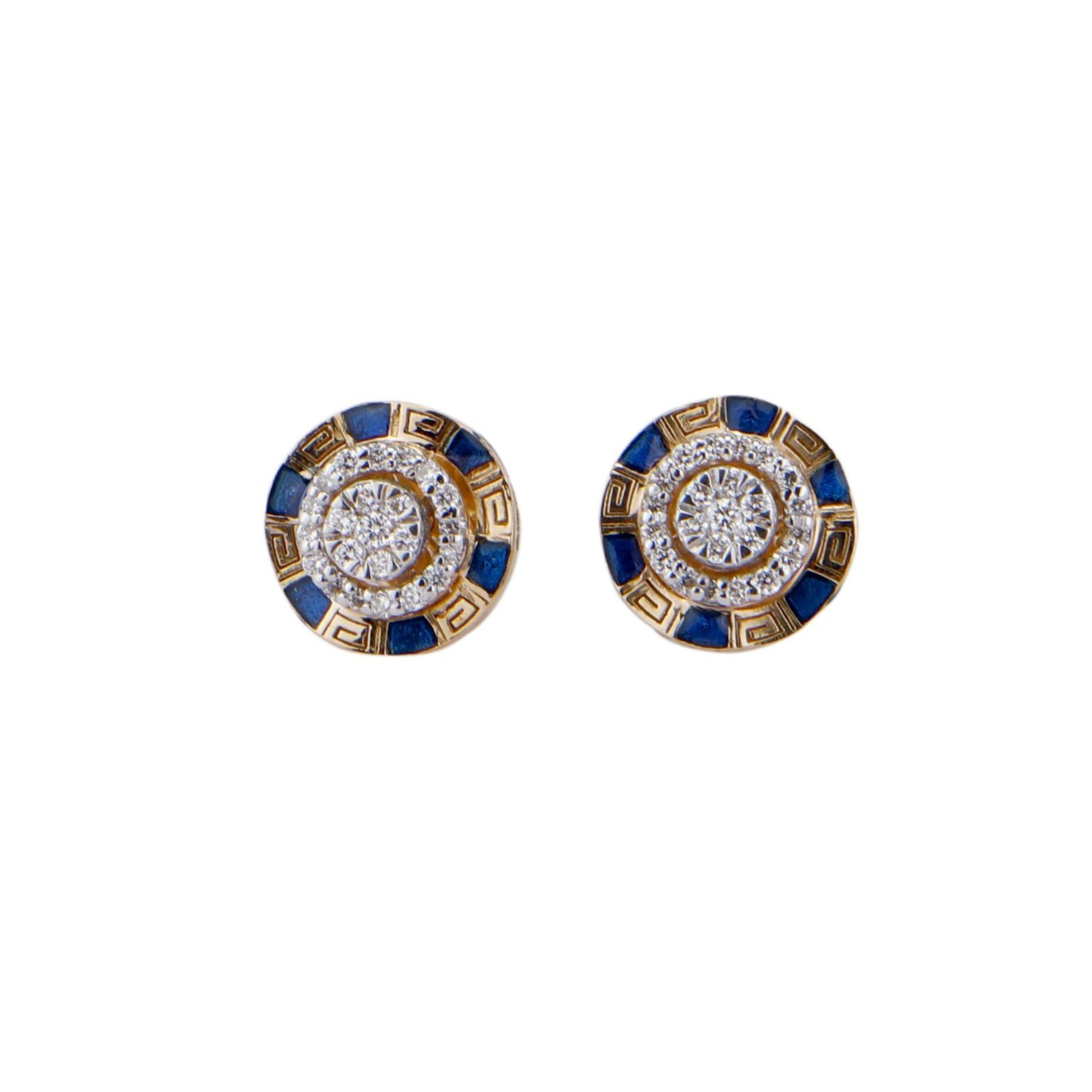 Sapphire & Diamond Stud Earrings