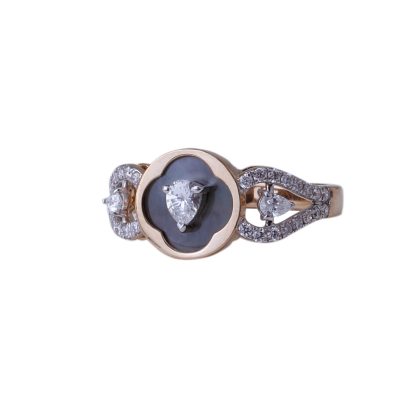 Pear-Shaped Diamond Accent Ring